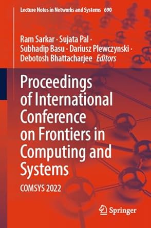 proceedings of international conference on frontiers in computing and systems comsys 2022 1st edition ram