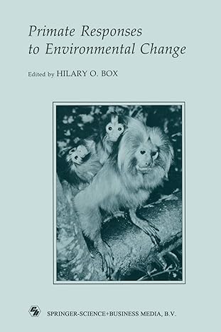 primate responses to environmental change 1st edition h o box 9401053774, 978-9401053778