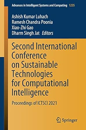 second international conference on sustainable technologies for computational intelligence proceedings of