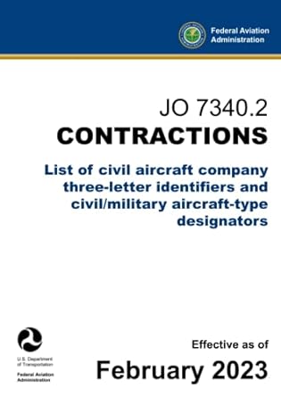 jo 7340 2 contractions list of civil aircraft company three letter identifiers and civil/military aircraft