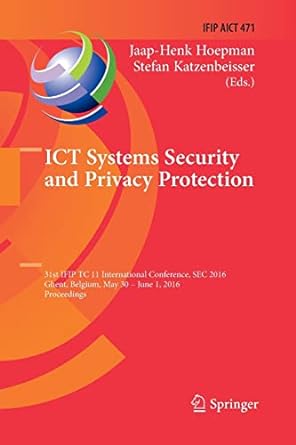 ict systems security and privacy protection 31st thp tc 11 international conference sec 2016 glient belgium