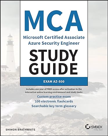 mca microsoft certified associate azure security engineer study guide exam az-500 1st edition shimon
