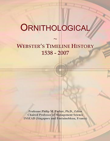 ornithological websters timeline history 1538 2007 1st edition icon group international b0042ju99w