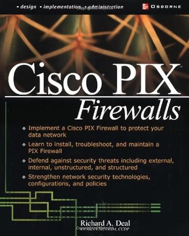cisco pix firewalls 1st edition richard deal b007k4tv0o