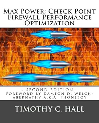 max power check point firewall performance optimization 1st edition timothy c hall ,dameon d welch abernathy