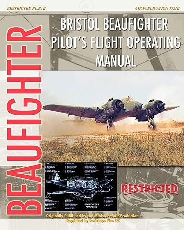 bristol beaufighter pilots flight operating manual 1st edition minister of aircraft production 1935327747,