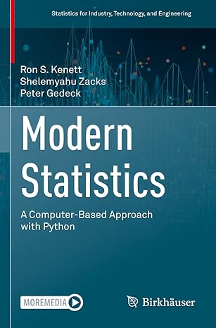 modern statistics a computer based approach with python 1st edition ron s kenett ,shelemyahu zacks ,peter