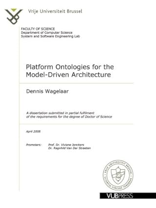 platform ontologies for the model driven architecture 1st edition dennis wagelaar 9054874821, 978-9054874829