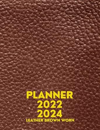 2022 2024 leather brown worn planner the leather brown worn design with 3 years plans and 24 months spreads 8
