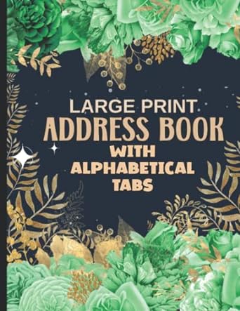 address book with alphabetical tabs large print large telephone address book for seniors and women record