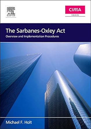 sarbanes oxley act pap/cdr edition michael f. holt 0750668237, 978-0750668231