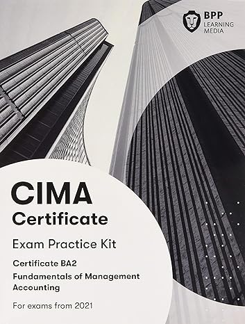 Cima Ba2 Fundamentals Of Management Accounting Exam Practice Kit