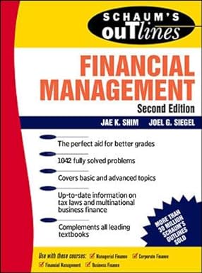 schaums outline of financial management 2nd edition jae k shim 0070579229, 978-0070579224