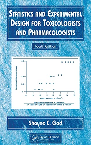statistics and experimental design for toxicologists and pharmacologists 4th edition shayne c gad 0849322146,