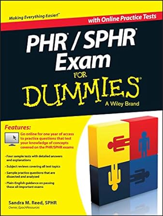 phr / sphr exam for dummies 1st edition sandra m reed 1118603621, 978-1118603628