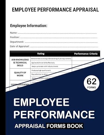 employee performance appraisal forms book 62 forms 8 5 x 11 inches 129 pages 1st edition paul qaidi b0cnzdcfjc