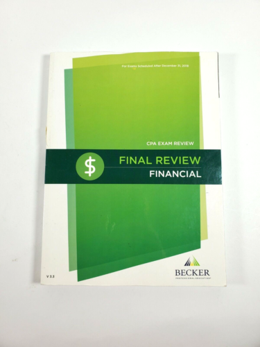 cpa exam review final review financial 1st edition becker professional education 9781943628773