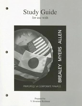 study guide for use with brealey myers allen principles of corporate finance 8th edition richard brealey