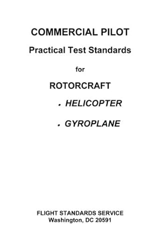 commercial pilot practical test standards for rotorcraft helicopter and gyroplane 1st edition federal