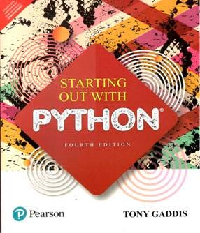 starting out with python 4th edition tony gaddis 9353066883, 978-9353066888
