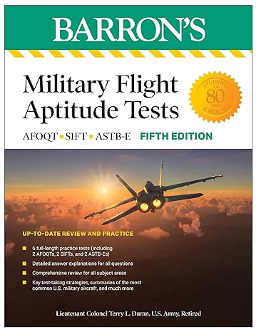 military flight aptitude tests up to date review and practice 5th edition terry l duran 1506288340,