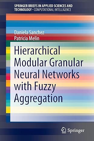 hierarchical modular granular neural networks with fuzzy aggregation 1st edition daniela sanchez, patricia