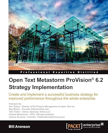 open text metastorm provision 6 2 strategy implementation 1st edition bill aronson 1849682526, 978-1849682527