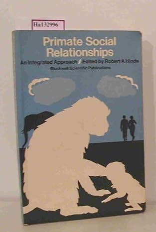 primate social relationships an integrated approach 1st edition robert a hinde 0878932763, 978-0878932764