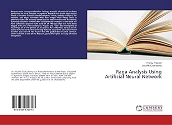 raga analysis using artificial neural network 1st edition prasoon pranay, chakraborty soubhik 3659620394,