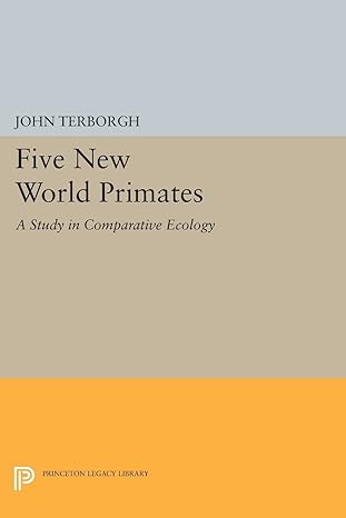five new world primates a study in comparative ecology 1st edition john terborgh 0691613028, 978-0691613024