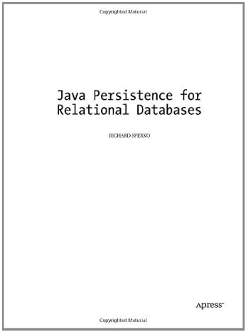 java persistence for relational databases 1st edition richard sperko b00ak3vq1e