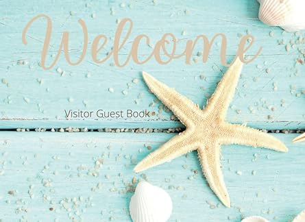 beach themed guest book for vacation home 8 25 x 6 airbnb vrbo homeaway vacation rentals visitors 1st edition