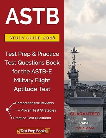 astb study guide 2018 test prep and practice test questions book for the astb e military flight aptitude test
