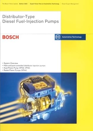 distributor type diesel fuel injection pumps bosch technical instruction 1st edition robert bosch 0837611032,