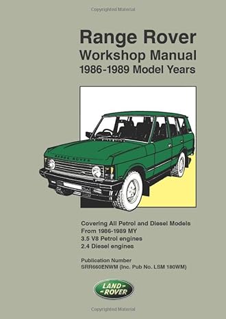 range rover workshop manual 1986 1989 1st edition jaguar land rover limited 1783180706, 978-1783180707