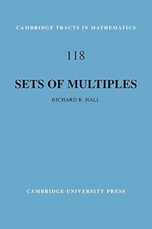 sets of multiples 1st edition richard r. hall 0521109922, 978-0521109925