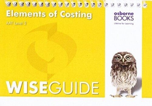 elements of costing 1st edition not available 9781911198031