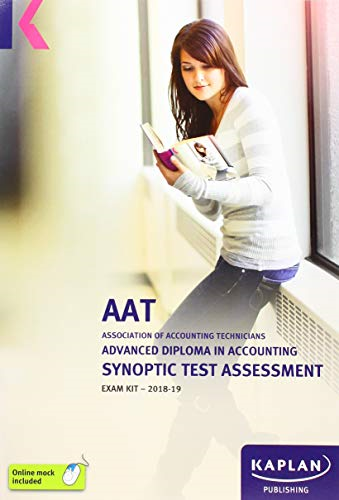 aat association of accounting technicians advanced diploma in accounting synoptic test assessment exam kit