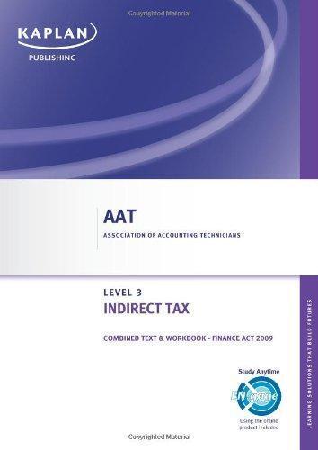 aat association of accounting technicians level 3 indirect tax combined text and workbook finance act 2009