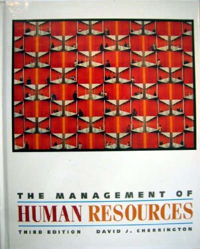 the management of human resources 3rd edition cherrington, david j. 0205128017, 9780205128013