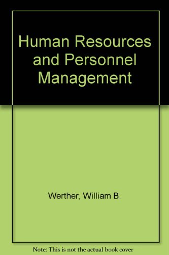 human resources and personnel management 5th edition werther, william b. 0071148493, 9780071148498