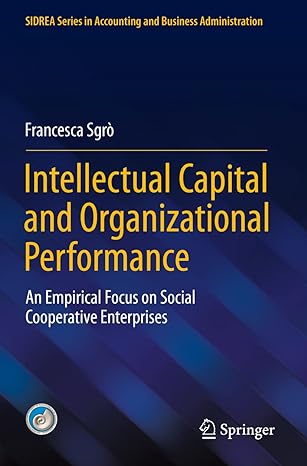 intellectual capital and organizational performance an empirical focus on social cooperative enterprises 1st