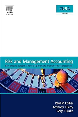 risk and management accounting best practice guidelines for enterprise wide internal control procedures 1st
