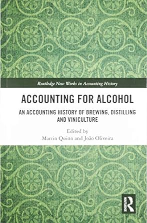 accounting for alcohol an accounting history of brewing distilling and viniculture 1st edition martin quinn