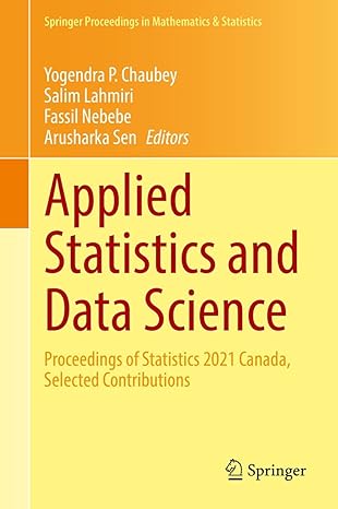 applied statistics and data science proceedings of statistics 2021 canada selected contributions 1st edition