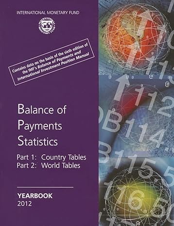 balance of payments statistics yearbook part i country tables part ii world and regional tables 2012th