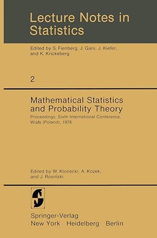 mathematical statistics and probability theory proceedings sixth international conference wisla 1978 1st