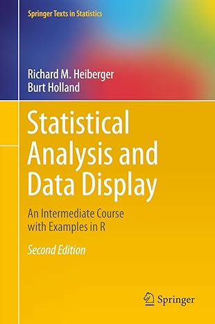 Statistical Analysis And Data Display An Intermediate Course With Examples In R