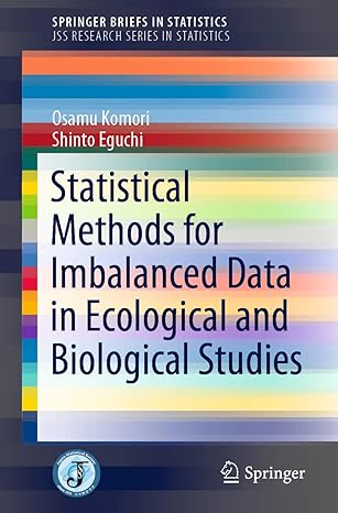 statistical methods for imbalanced data in ecological and biological studies 1st edition osamu komori ,shinto