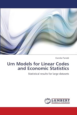 urn models for linear codes and economic statistics statistical results for large datasets 1st edition